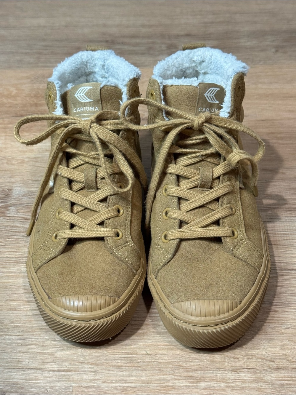 Cariuma Oca High Sneakers All Camel Suede Lifestyle Shoes Size 7 - Picture 2 of 11
